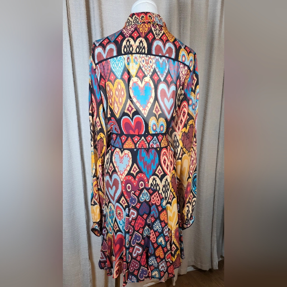 FARM Rio Colorful Heart Long Sleeve Dress - Picture 8 of 17